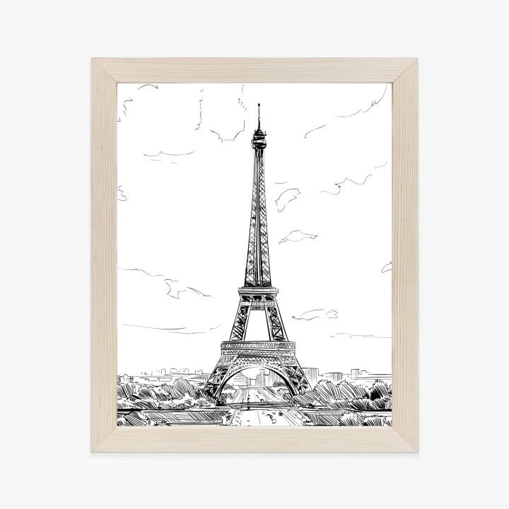 Plakat Wieża Eiffla - Szkic
