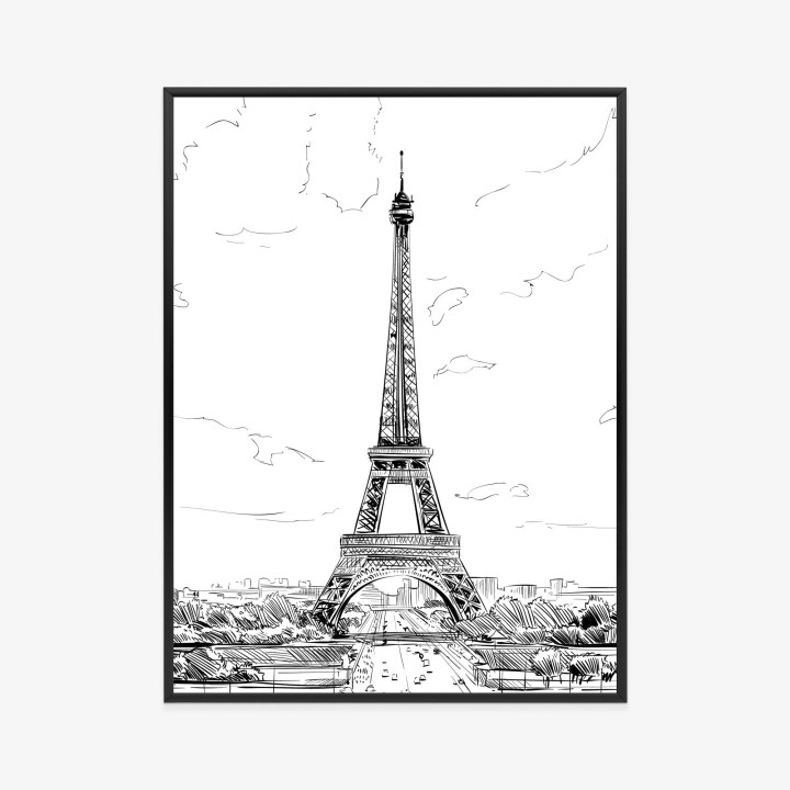 Plakat Wieża Eiffla - Szkic
