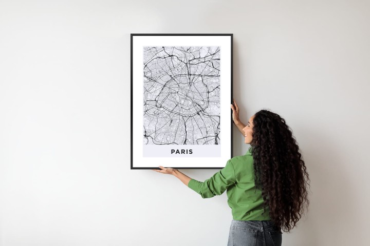 Plakat Ulice Paryża Z Lotu Ptaka - Plan