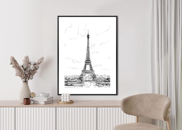 Plakat Wieża Eiffla - Szkic