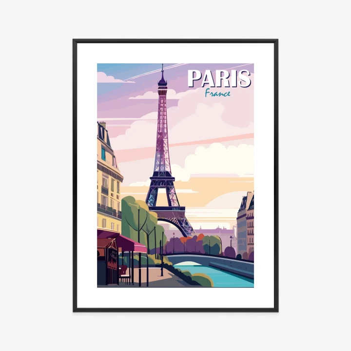 Plakat Paryż Wieża Eiffla Nad Sekwaną