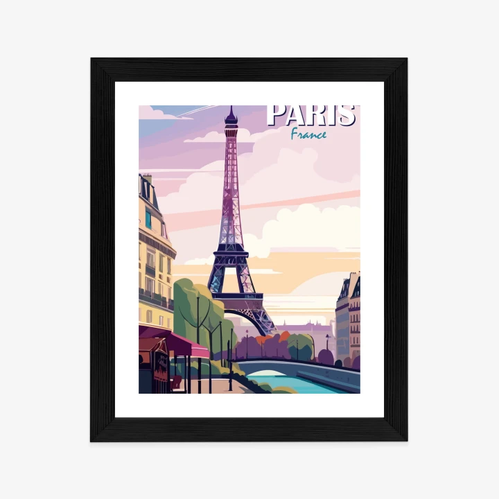 Plakat Paryż Wieża Eiffla Nad Sekwaną