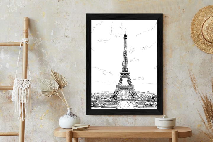 Plakat Wieża Eiffla - Szkic
