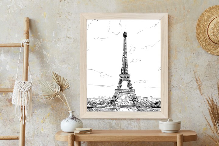 Plakat Wieża Eiffla - Szkic