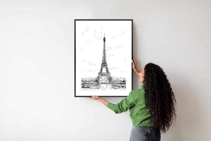 Plakat Wieża Eiffla - Szkic