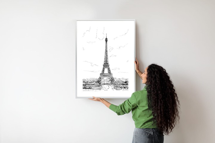 Plakat Wieża Eiffla - Szkic