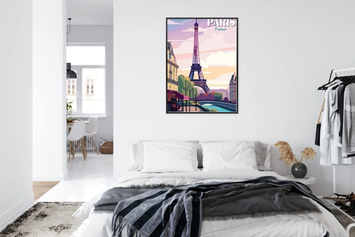 Plakat Paryż Wieża Eiffla Nad Sekwaną