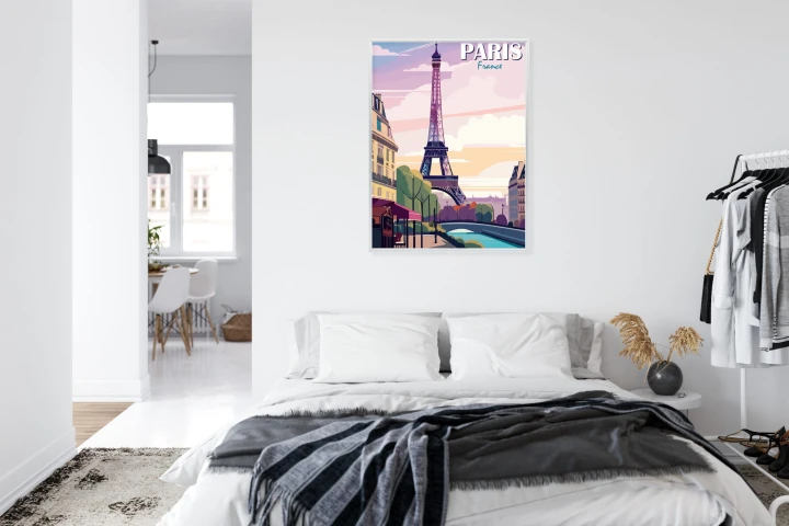 Plakat Paryż Wieża Eiffla Nad Sekwaną