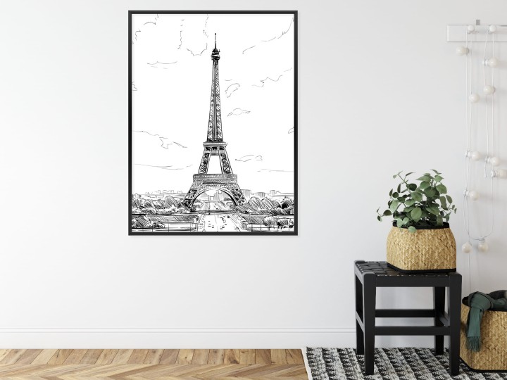 Plakat Wieża Eiffla - Szkic