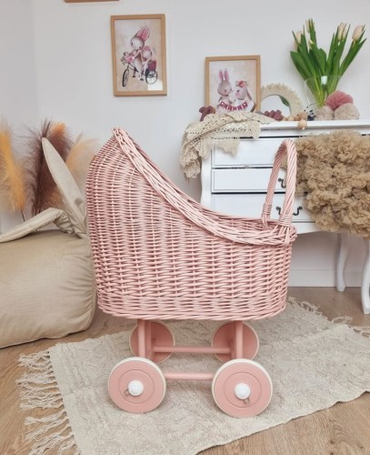 wózek dla lalek dla starszej dziewczynki - brudny róż
