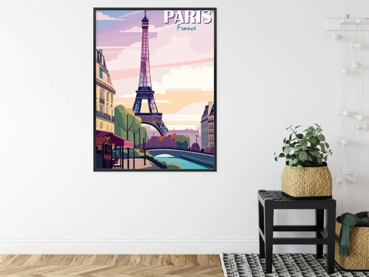 Plakat Paryż Wieża Eiffla Nad Sekwaną