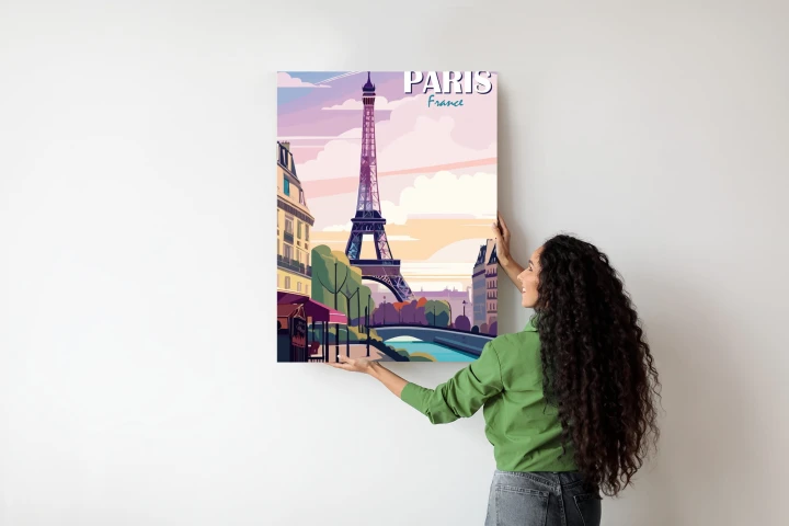 Plakat Paryż Wieża Eiffla Nad Sekwaną