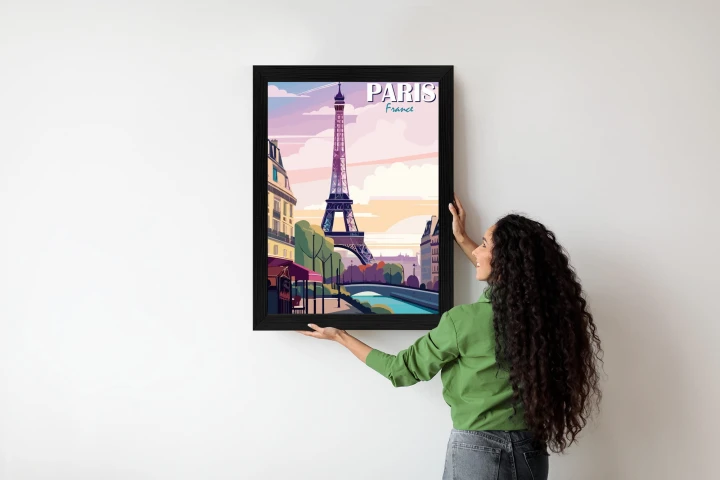 Plakat Paryż Wieża Eiffla Nad Sekwaną