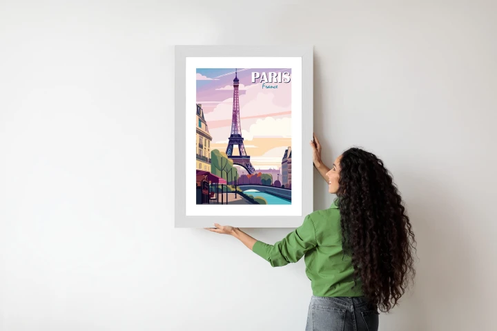 Plakat Paryż Wieża Eiffla Nad Sekwaną