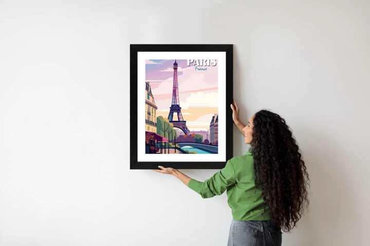 Plakat Paryż Wieża Eiffla Nad Sekwaną