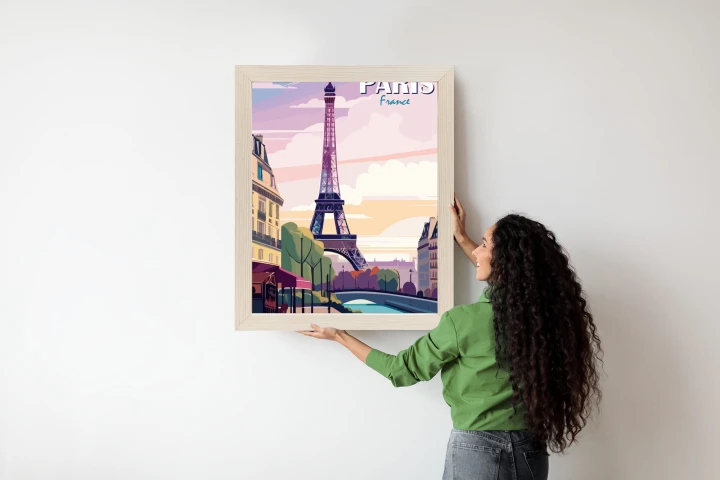 Plakat Paryż Wieża Eiffla Nad Sekwaną