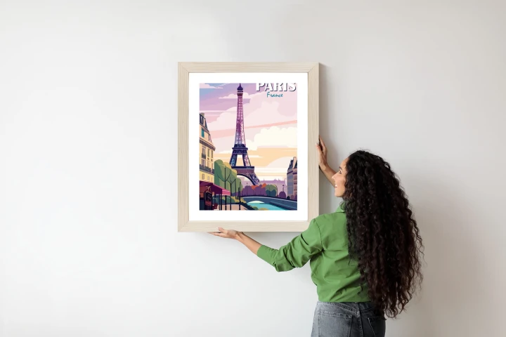 Plakat Paryż Wieża Eiffla Nad Sekwaną