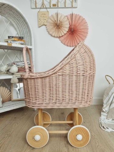 wózek dla lalek dla starszej dziewczynki - brudny róż
