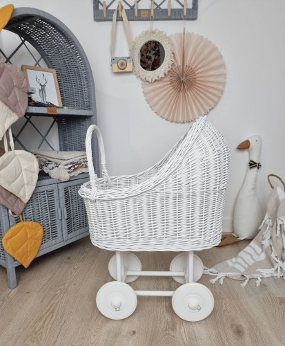 wózek dla lalek dla starszej dziewczynki - biały