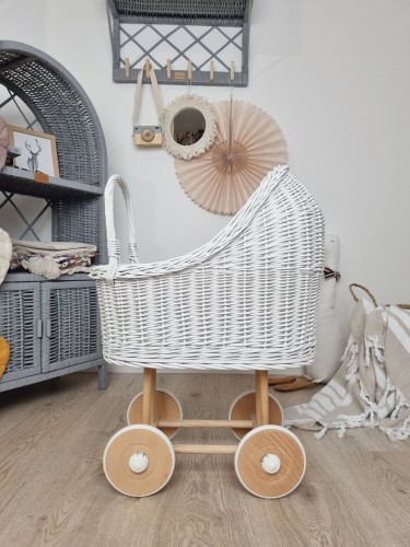 wózek dla lalek dla starszej dziewczynki - biały