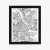 Plakat Warszawa Czarno Biała Szczegółowa Mapa Miasta