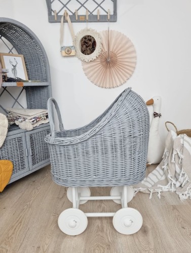 wózek dla lalek dla starszej dziewczynki - szary