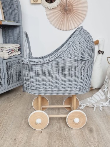 wózek dla lalek dla starszej dziewczynki - szary