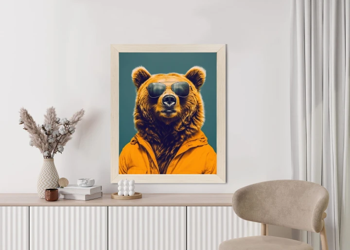 Plakat Niedźwiedź W Żółtej Koszuli