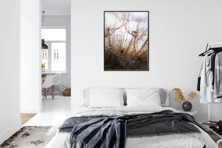 Plakat Dmuchawiec Z Kroplami Rosy