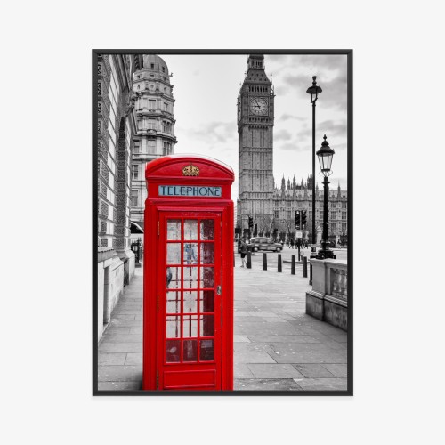 Plakat Czerwona Budka Telefoniczna Z Big Benem W Tle