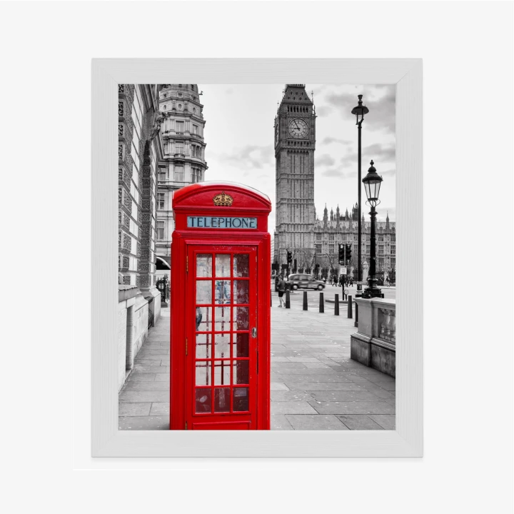 Plakat Czerwona Budka Telefoniczna Z Big Benem W Tle