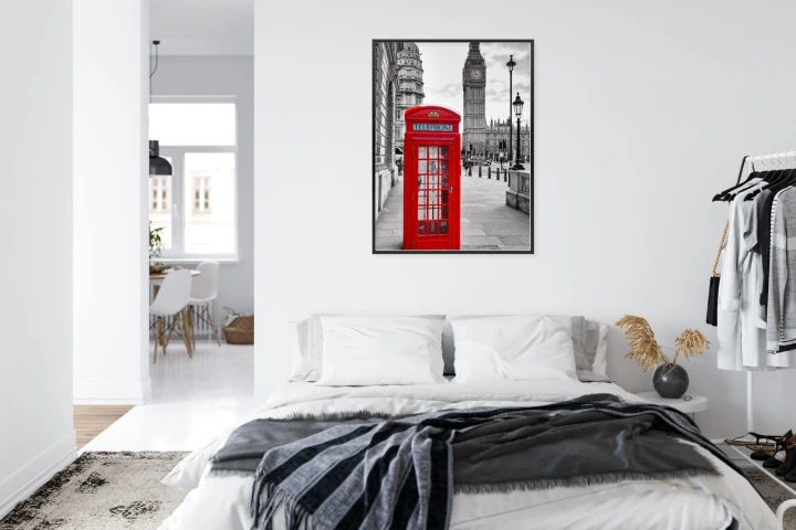 Plakat Czerwona Budka Telefoniczna Z Big Benem W Tle