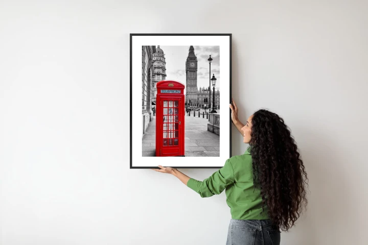 Plakat Czerwona Budka Telefoniczna Z Big Benem W Tle