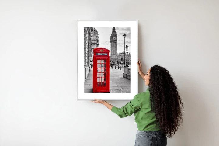 Plakat Czerwona Budka Telefoniczna Z Big Benem W Tle