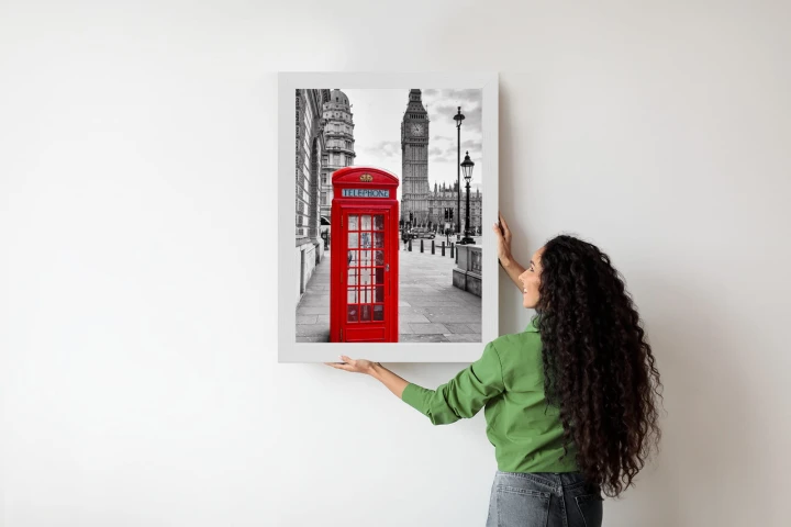 Plakat Czerwona Budka Telefoniczna Z Big Benem W Tle