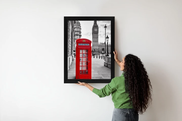 Plakat Czerwona Budka Telefoniczna Z Big Benem W Tle