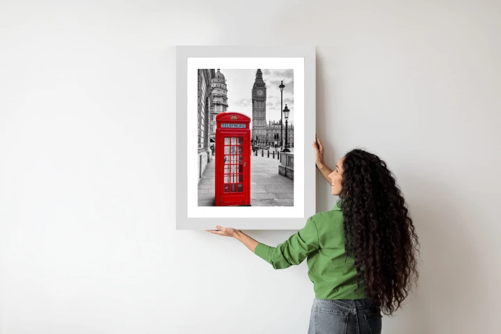 Plakat Czerwona Budka Telefoniczna Z Big Benem W Tle