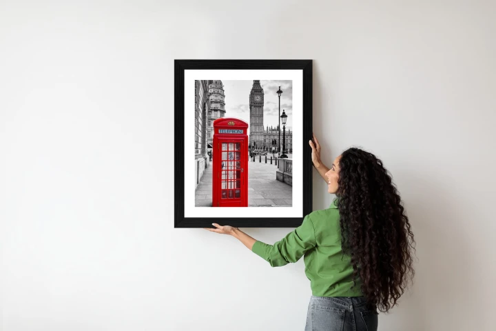 Plakat Czerwona Budka Telefoniczna Z Big Benem W Tle