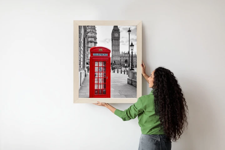 Plakat Czerwona Budka Telefoniczna Z Big Benem W Tle