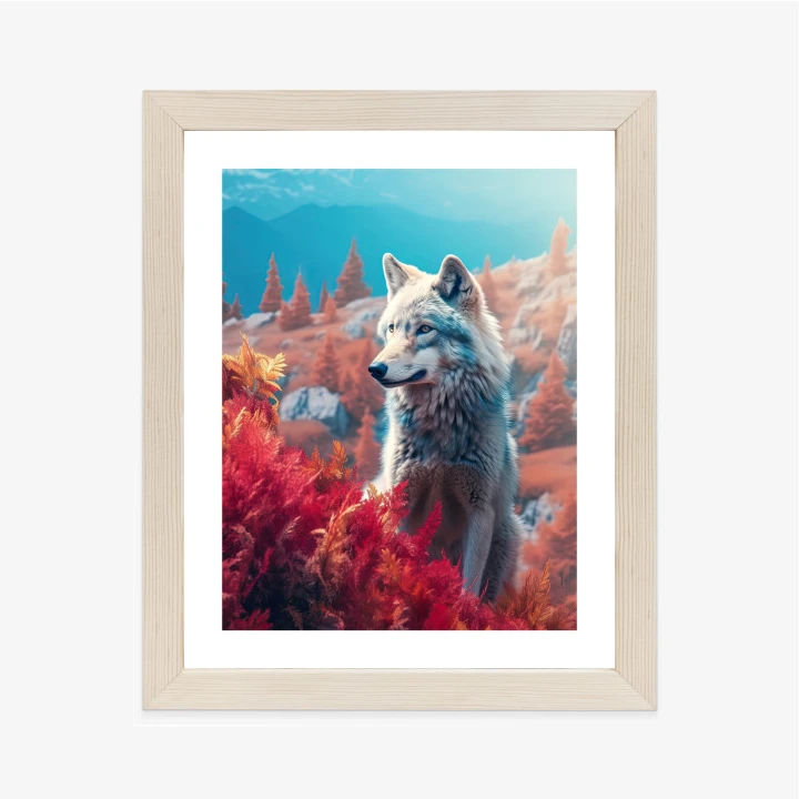 Plakat Wilk W Naturze W Górskiej Dolinie