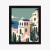 Plakat Architektura I Roślinność Na Wyspie Santorini