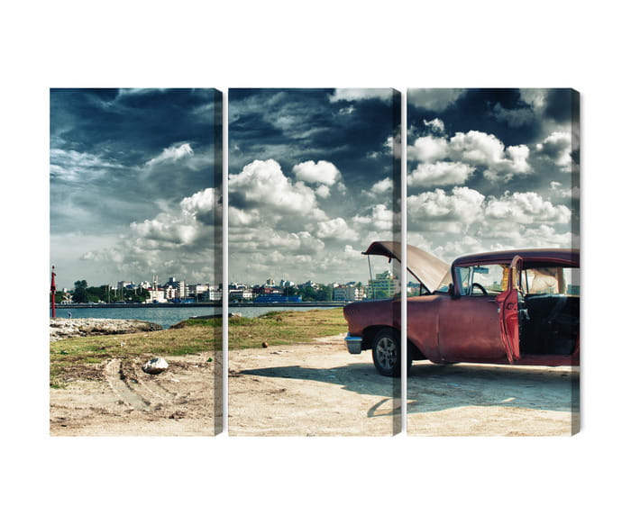 Obraz Wieloczęściowy Panoramiczny Widok Na Hawanę I Malecon