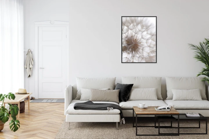 Plakat Puszysty Beżowy Dmuchawiec