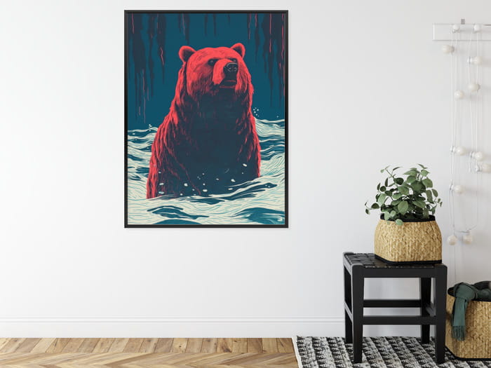 Plakat Niedźwiedź Brunatny W Wodzie