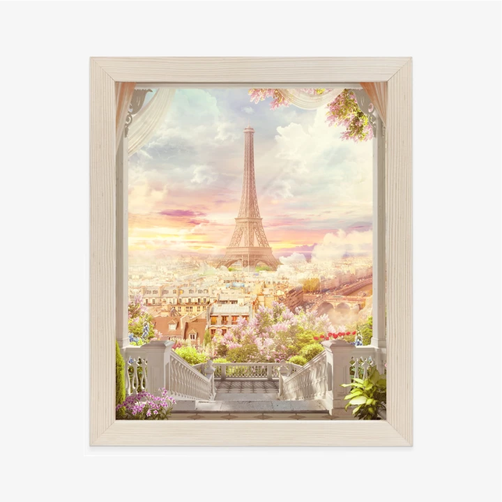 Plakat Widok Z Tarasu Na Malowniczy Paryż