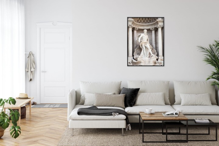 Plakat Architektura Najpiękniejszej Fontanny Di Trevi W Rzymie