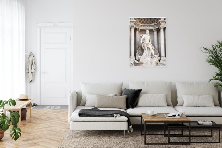 Plakat Architektura Najpiękniejszej Fontanny Di Trevi W Rzymie