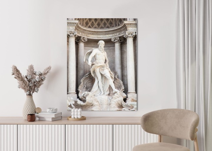 Plakat Architektura Najpiękniejszej Fontanny Di Trevi W Rzymie