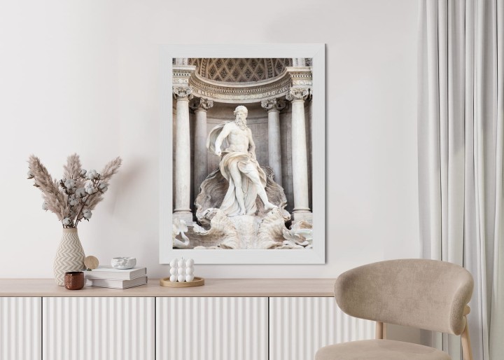 Plakat Architektura Najpiękniejszej Fontanny Di Trevi W Rzymie