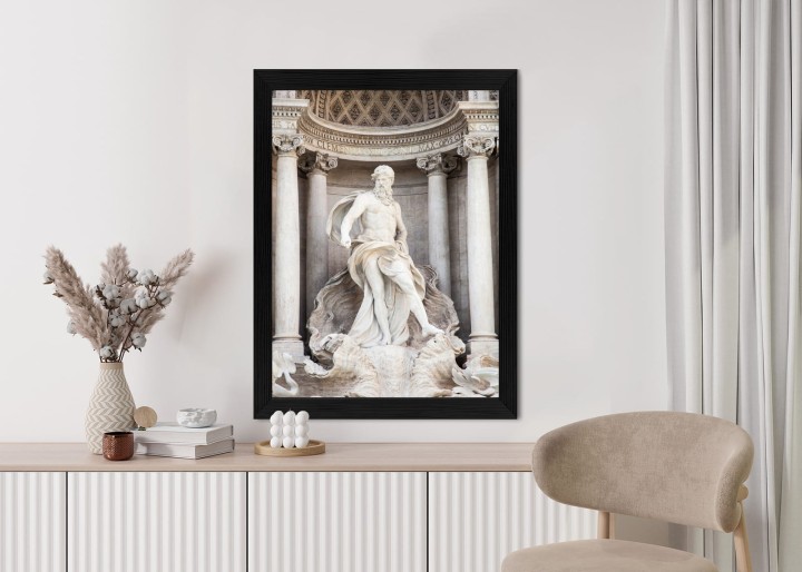 Plakat Architektura Najpiękniejszej Fontanny Di Trevi W Rzymie